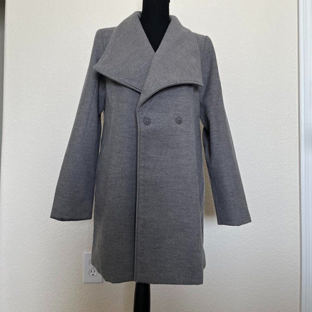 NEVER Every Day Cozy Womens Long Sleeve coat/jacket Gray Sz M - Picture 2 of 15